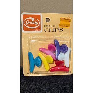 Goody Vintage 1983 Pin Up Hair Clips Set Of 6 Multicolor Plastic